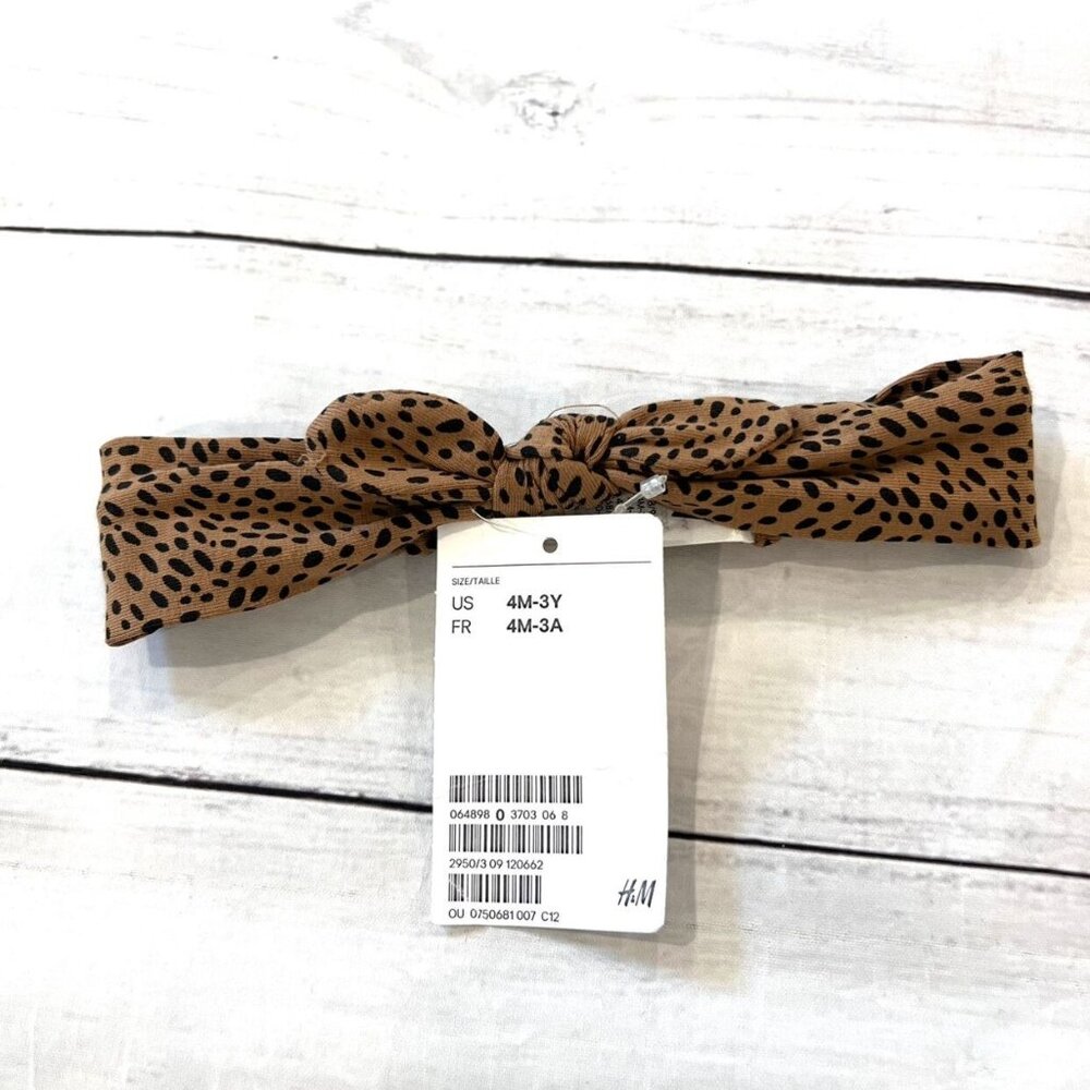 🆕NWT H&M Leopard Bow Hairband